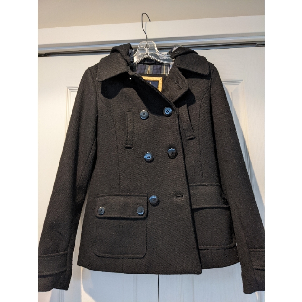 Bluenotes Lined Wool Peacoat (Black)